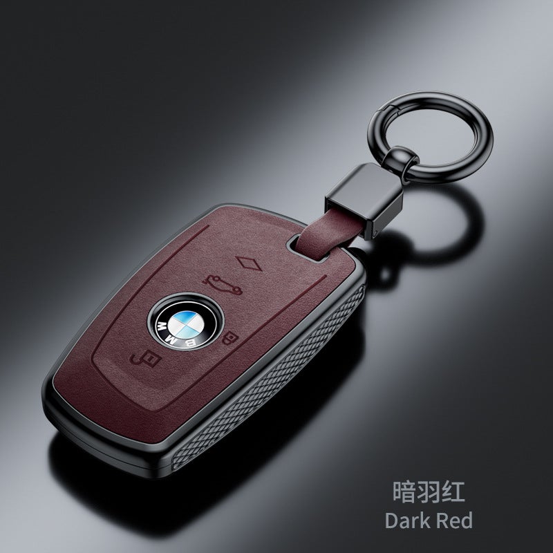 Suitable For Bmw X1/X2/X3/320Li Key Cover 5 Series/3 Series/7 Series/525Li Buckle Suede Business Case - Image 5